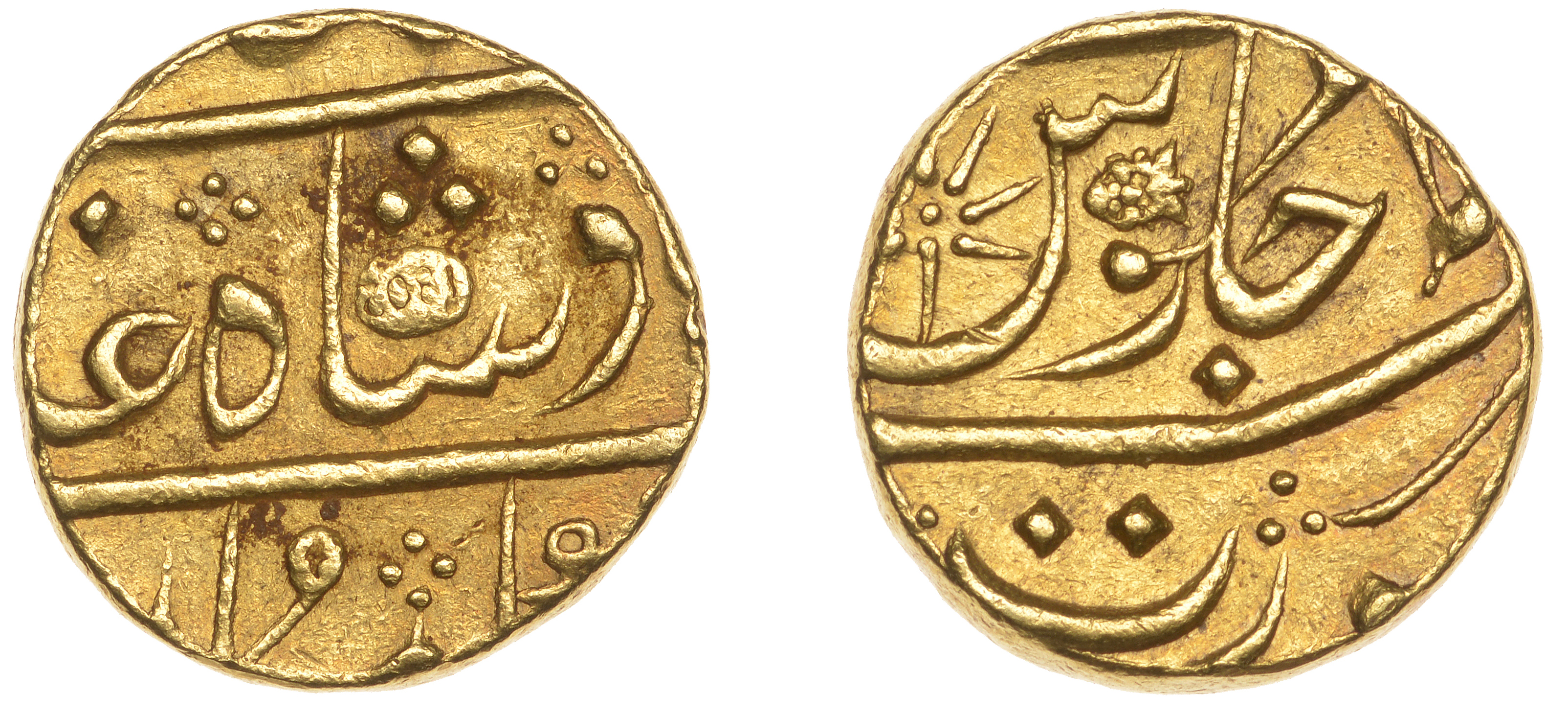 East India Company, Bombay Presidency, Later coinages: Moghul style, gold Mohur, Bombay [but...