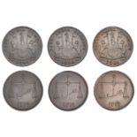 East India Company, Bombay Presidency, European minting, 1804 Soho, copper Half-Pice (3), al...