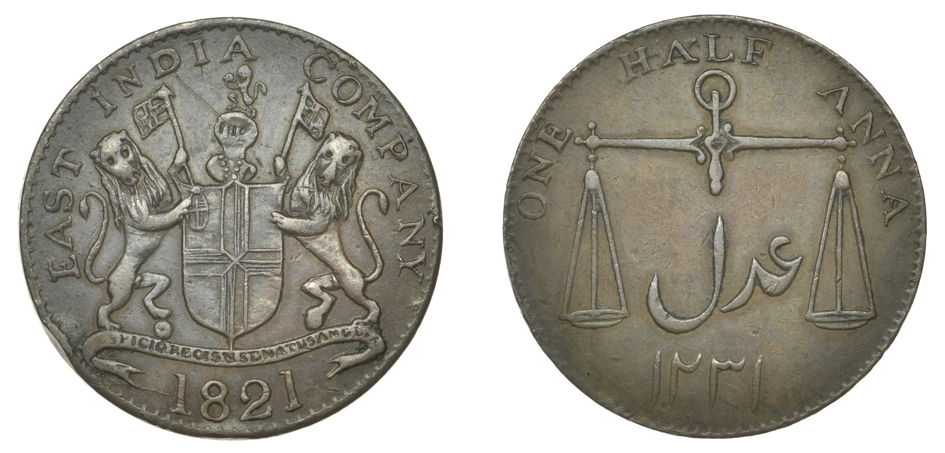 East India Company, Bombay Presidency, Later coinages: Stewart's machinery, copper Pattern H...