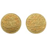 East India Company, Bengal Presidency, Calcutta Mint: Second milled issue, gold Half-Mohur i...