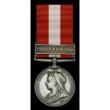 Canada General Service 1866-70, 1 clasp, Fenian Raid 1866 (Sgt. D. Reid, 20th. Bn.) minor ed...