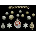 Police Insignia. A selection of Police insignia including Cyprus Police cap and collar badg...