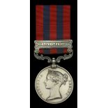 India General Service 1854-95, 1 clasp, North West Frontier (1473 Pte. J. Creese. 7th. Hussa...