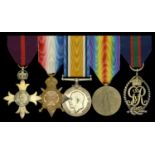 A Great War O.B.E. group of five awarded to Surgeon Captain W. E. Harker, Royal Naval Volunt...