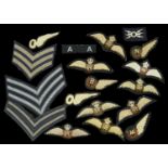Second World War and post-War Royal Air Force Insignia. A selection including various Breve...