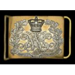 A Cavalry Officer's Waist Belt Clasp c.1820. A fine Officer's Waist Belt Clasp, gilt rectan...