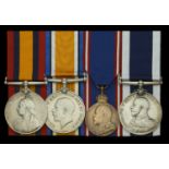 A 'King Edward VII Funeral' R.V.M. group of four awarded to Leading Boatman H. F. Milne, H.M...