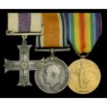 A Great War M.C. group of three awarded to Lieutenant A. S. Gunn, Canadian Garrison Artiller...