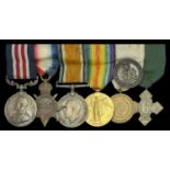 A Great War 'Western Front' M.M. group of four awarded to Private G. Dewhurst, 27th Field Am...