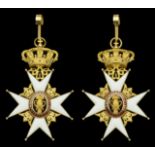 Sweden, Kingdom, Order of Vasa, Commander's neck Badge, 81mm including crown suspension x 55...