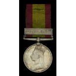 Afghanistan 1878-80, 1 clasp, Kandahar (B/132. Pte. J. Shergold. 66th. Foot.) minor edge bru...