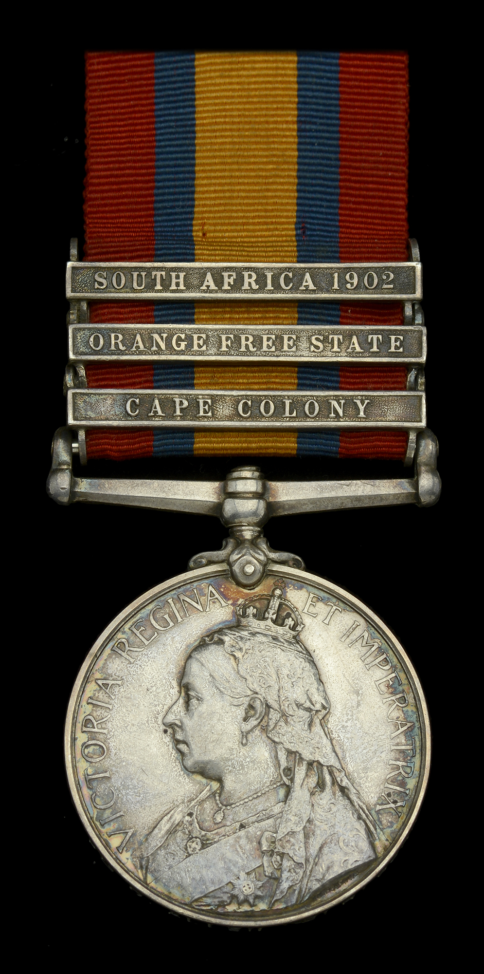 Queen's South Africa 1899-1902, 3 clasps, Cape Colony, Orange Free State, South Africa 1902,...