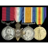 A Great War 'Western Front' D.C.M. group of four awarded to Private E. Jones, Leinster Regim...