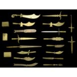 A Collection of Great War Trench Art. A miscellaneous selection including Bullet handled le...