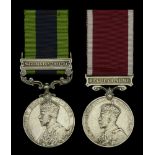 Pair: Private E. F. Airs, Royal Berkshire Regiment India General Service 1908-35, 1 clasp...