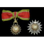 Thailand, Kingdom, Order of the White Elephant, 2nd type, Lady's Second Class set of insigni...