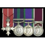 A post-War M.B.E. group of four awarded to Lieutenant-Colonel (Quartermaster) A. M. Lambert,...