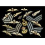 Second World War and post-War Royal Air Force Insignia. A selection including various Breve...