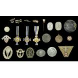 German Second World War Badges and Tinnies. A miscellaneous selection of Badges, comprising...