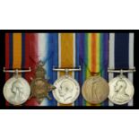 Five: Able Seaman W. J. Hart, Royal Navy Queen's South Africa 1899-1902, no clasp (W. J....