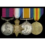 A Great War 'Battle of the Somme' D.C.M. group of four awarded to Corporal H. Godley, Leices...