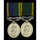 Pair: Sergeant R. Leys, Royal Army Pay Corps and Royal Signals Efficiency Medal, E.II.R.,...