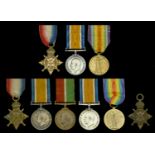 Three: Deck Hand R. Rossiter, Royal Naval Reserve 1914-15 Star (SB.218, E. [sic] Rossiter....