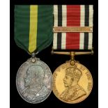 Pair: Sergeant W. J. Doswell, Hampshire Regiment Territorial Force Efficiency Medal, E.VI...