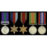 Five: Company Sergeant-Major R. Lennard, The Buffs General Service 1918-62, 1 clasp, Pale...