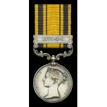 South Africa 1877-79, 1 clasp, 1877-8-9 (1678. Pte. J. Mullis. 90th. Foot.) minor official c...