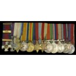 The mounted group of twelve miniature dress medals worn by Colonel Allan 'Jiggy' Spowers, C....