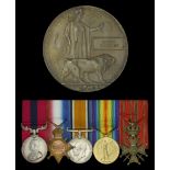 A Great War 'Western Front' D.C.M. group of five awarded to Lance-Corporal Harold Willicombe...