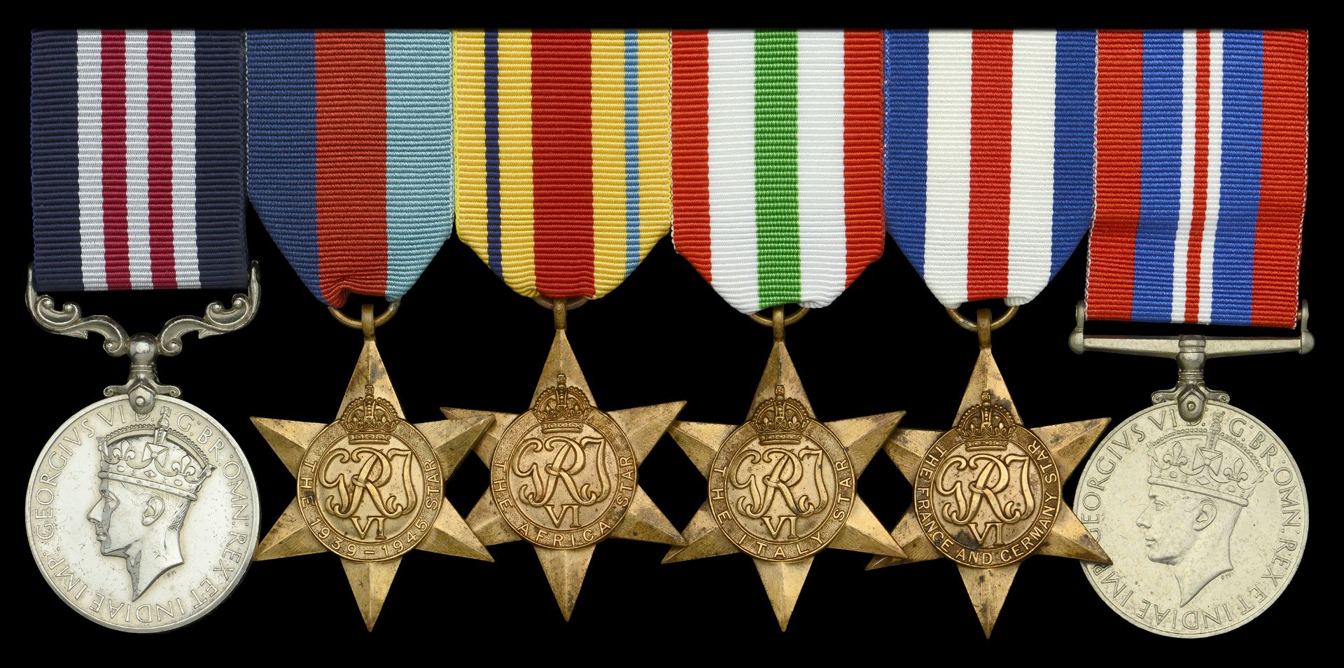A Second War 1944 'North West Europe' M.M. group of six awarded to Private P. Ellis, 1st Bat...