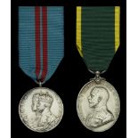 Pair: Gunner E. C. Snelgar, Hampshire Royal Garrison Artillery Coronation 1911, silver, u...