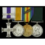 A Great War M.C. and Second Award Bar group of four awarded to Captain F. A. Morrell, East K...