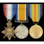 Three: Private B. J. Lane, Queen's Own Dorset Yeomanry 1914-15 Star (1417 Pte. B. J. Lane...