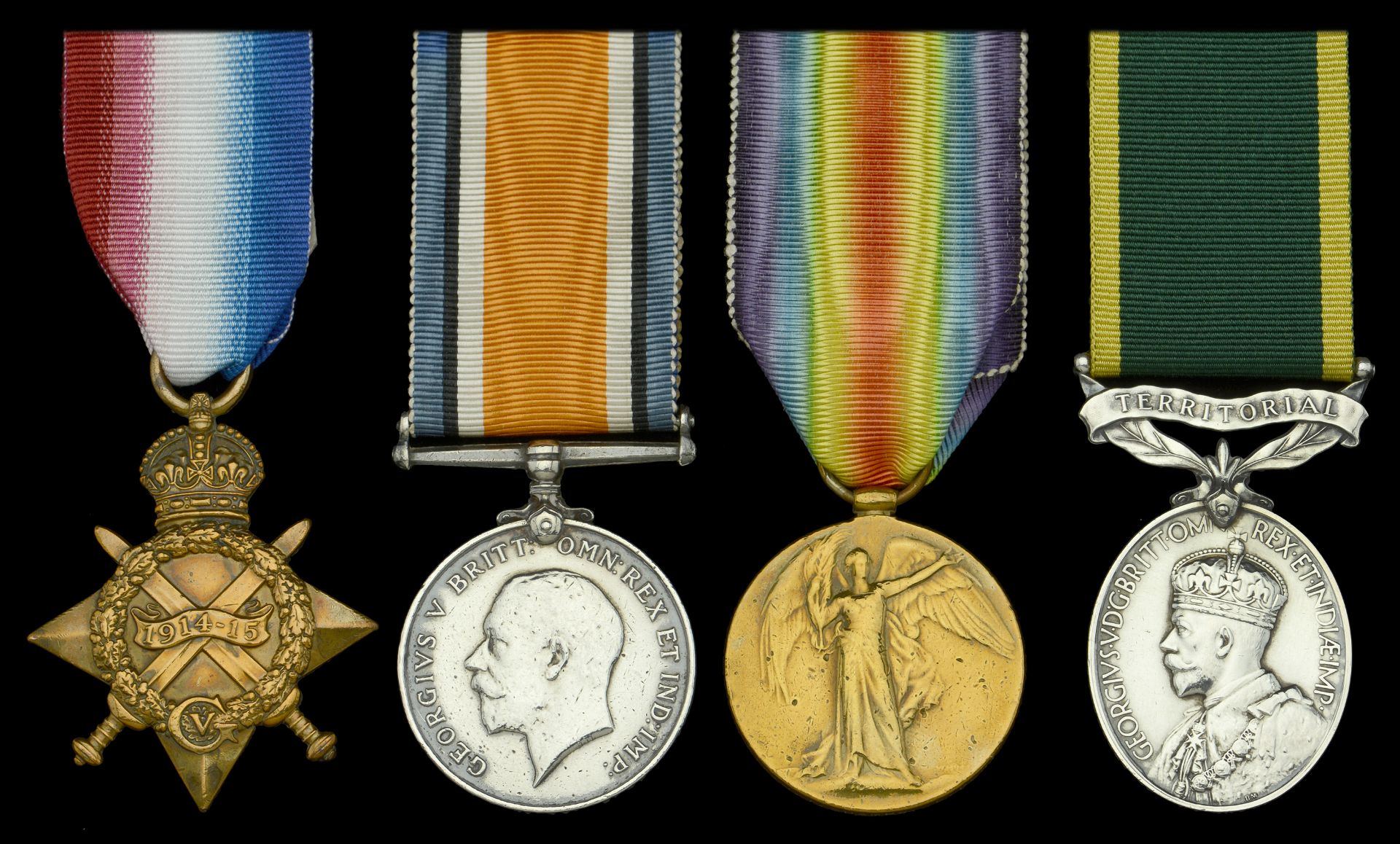 Four: Corporal J. T. Champs, East Kent Regiment 1914-15 Star (1682 Pte. J. T. Champs. E....
