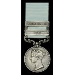 Army of India 1799-1826, 2 clasps, Maheidpoor, Ava (H. Blair, 1st. Foot.) short hyphen rever...