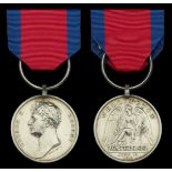 The Waterloo medal awarded to Lieutenant Frederick Wood, 11th Light Dragoons, who was severe...