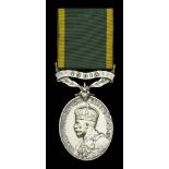 Efficiency Medal, G.V.R., India (Subdr. & Hony. Lt. Abbas Khan, 11-1 Punjab R., I.T.F.) ligh...