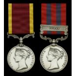 Pair: Private John Hilton, 3rd Foot China 1857-60, no clasp (John Hilton. 1st Bn. 3rd Reg...