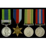 Four: Private F. J. Cox, The Buffs India General Service 1908-35, 1 clasp, Burma 1930-32...