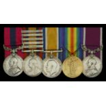 A Great War 'Western Front' 1918 D.C.M. group of five awarded to Warrant Officer Class II E....