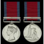 The Military General Service Medal awarded to Corporal Patrick Connors, 4th Foot, who lost h...