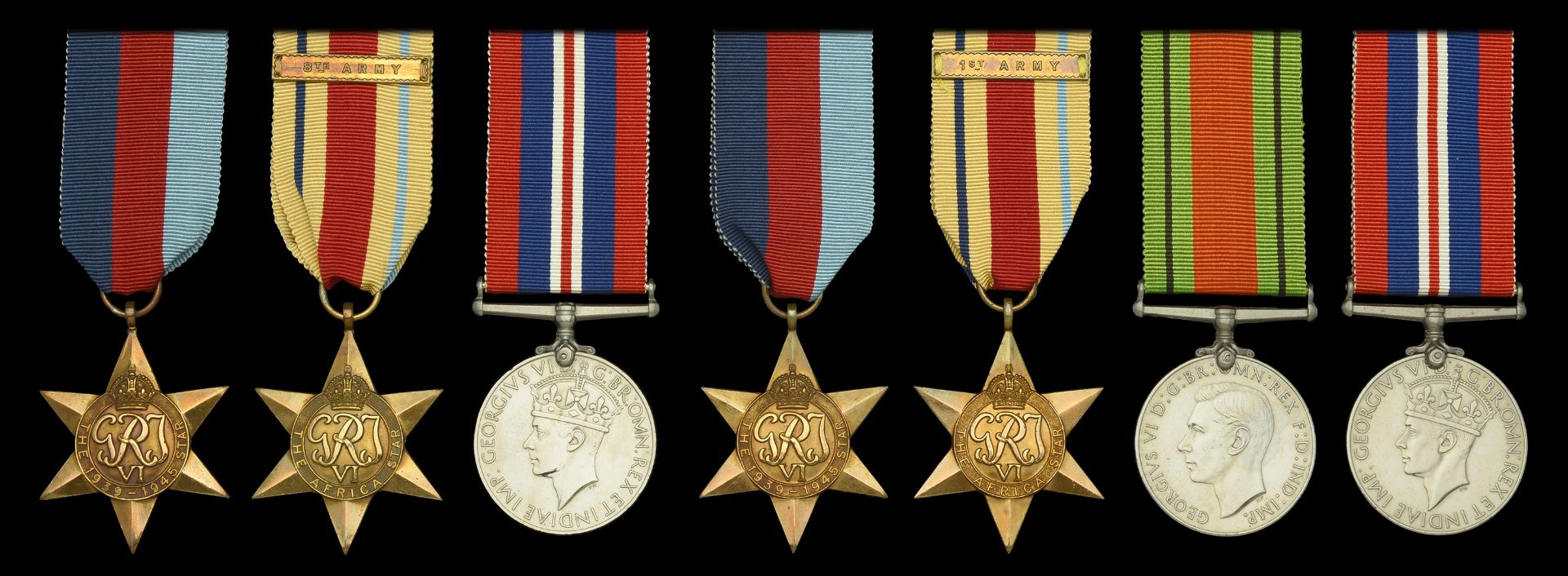 Three: attributed to Private R. Rayner, The Buffs, who was killed in action at El Alamein on...