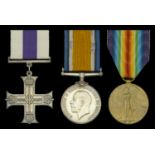 A Great War 'Western Front' M.C. group of three awarded to Lieutenant N. Nicholson, 87th Bat...