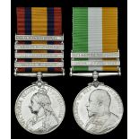 Pair: Private G. Nivison, Royal Highlanders Queen's South Africa 1899-1902, 4 clasps, Cap...