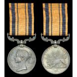 The Zulu War medal awarded to Drummer J. Flannagan, 58th Foot, who was killed in action at t...