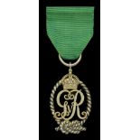 Royal Naval Reserve Decoration, G.V.R., silver and silver-gilt, hallmarks for London 1922, m...