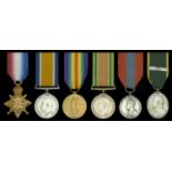 Six: Regimental Quarter-Master Sergeant S. B. Barron, East Kent Regiment 1914-15 Star (42...